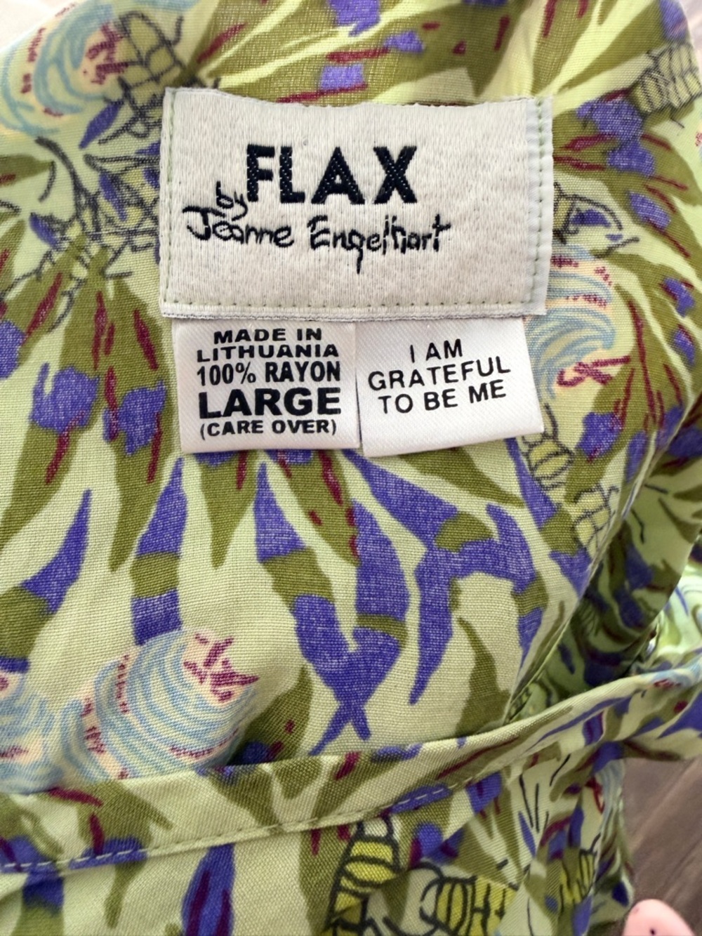 Flax Green and Purple Floral Maxi Dress - Picture 2 of 4
